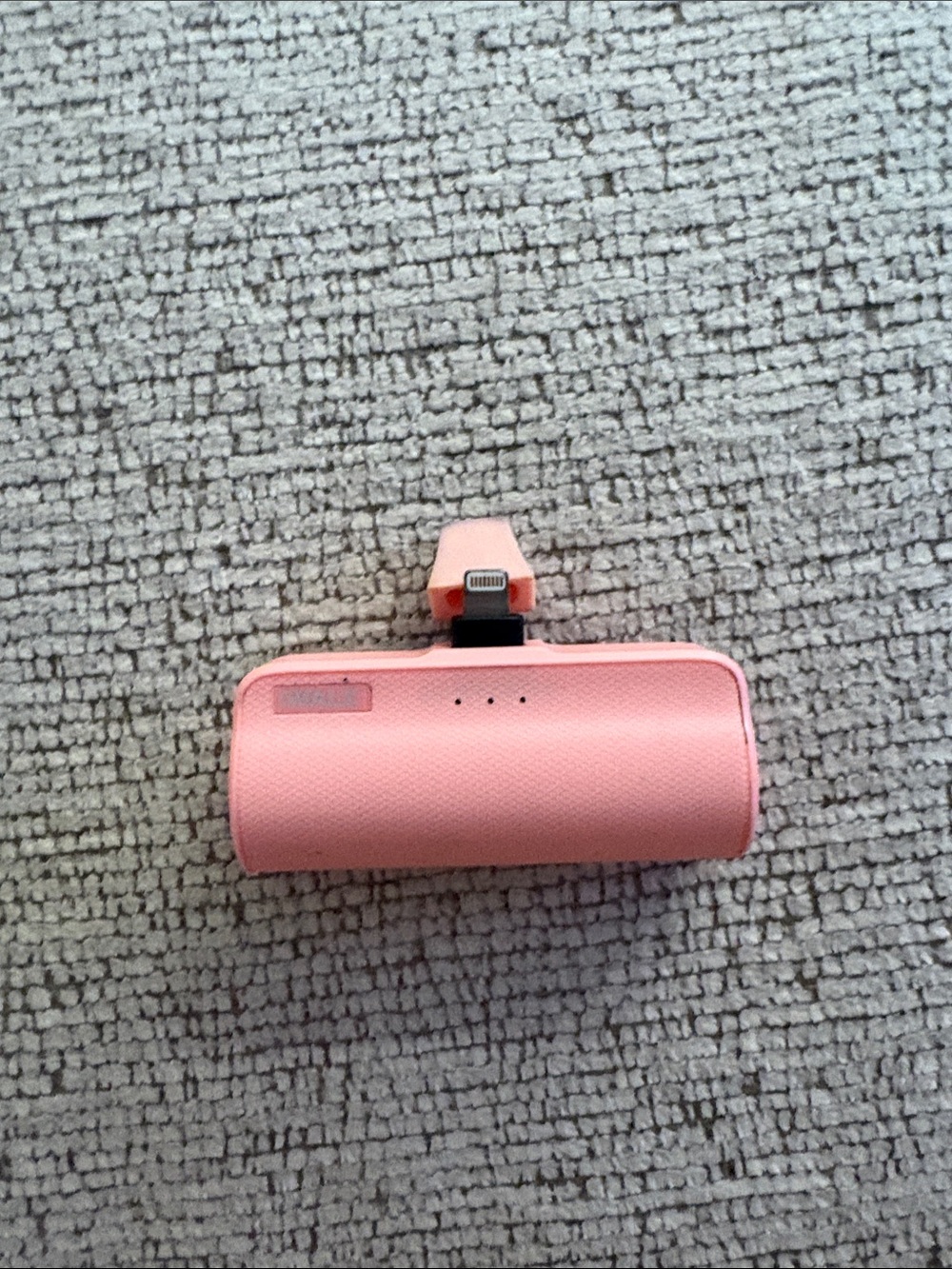 Portable Pink Mobile Power Bank with Lightning Connector